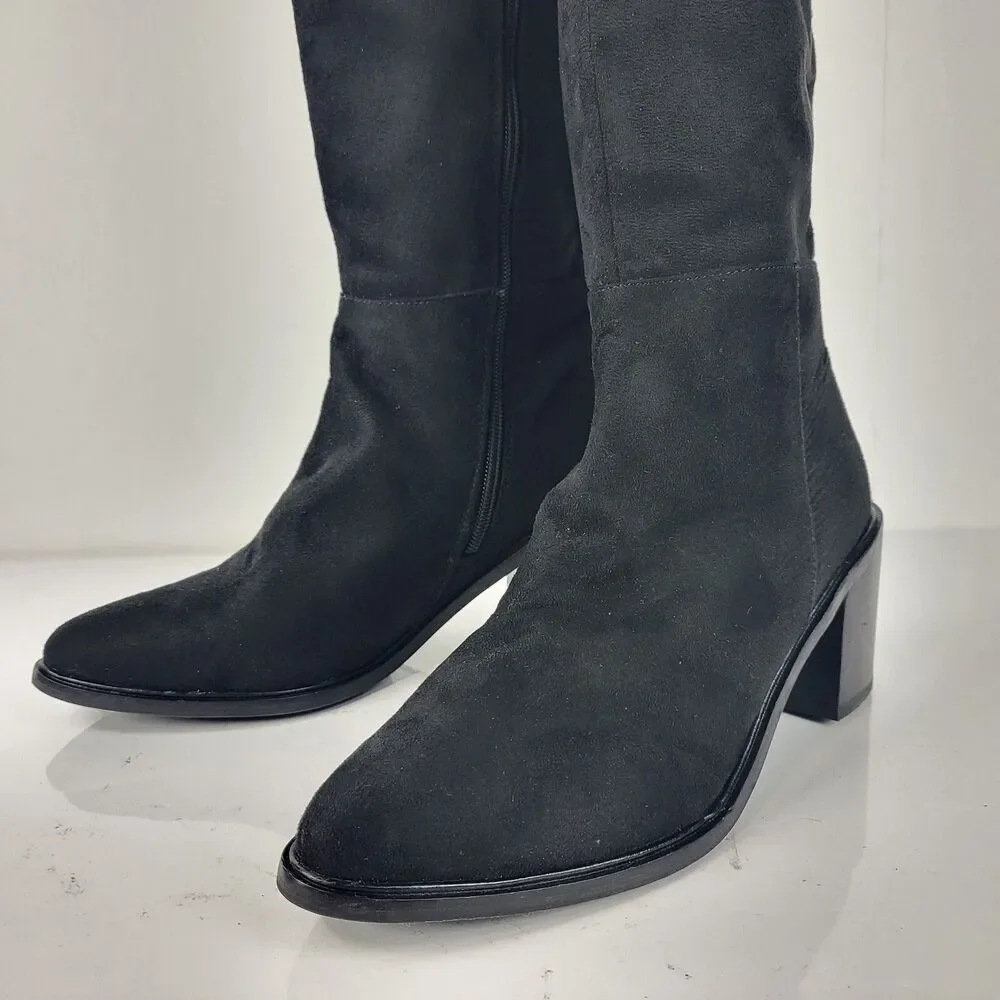 Seychelles Paradise City Women's Fabric Over the Knee Boots Black Size 10